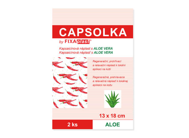 CAPSOLKA plasture încălzitor cu capsaicină și aloe vera 13x18cm